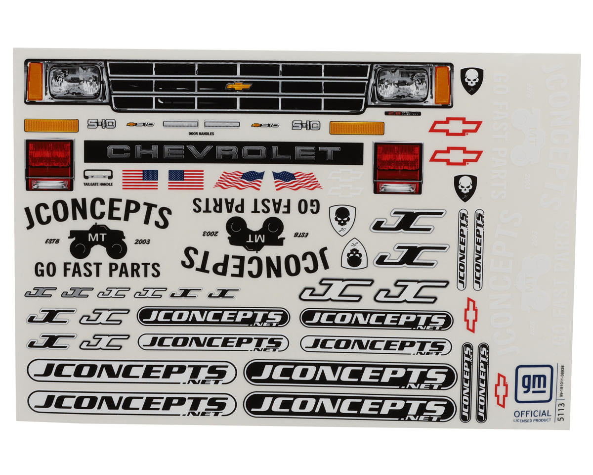 JConcepts 1990 Chevy S10 Extended Cab 1/10 Monster Truck Body (Clear) (13.0”)