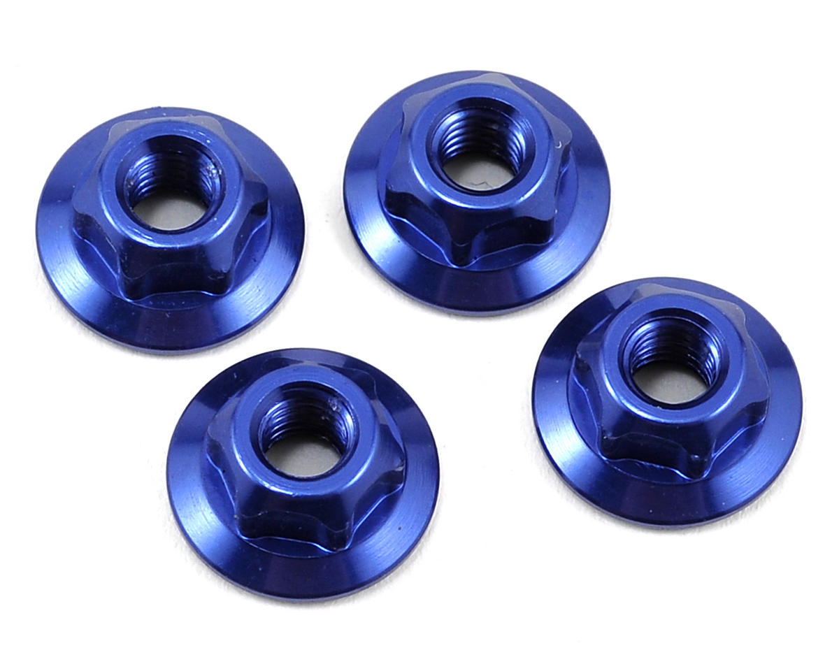 JConcepts 4mm Large Flange Serrated Locking Wheel Nut Set (4) (Assorted Colors)