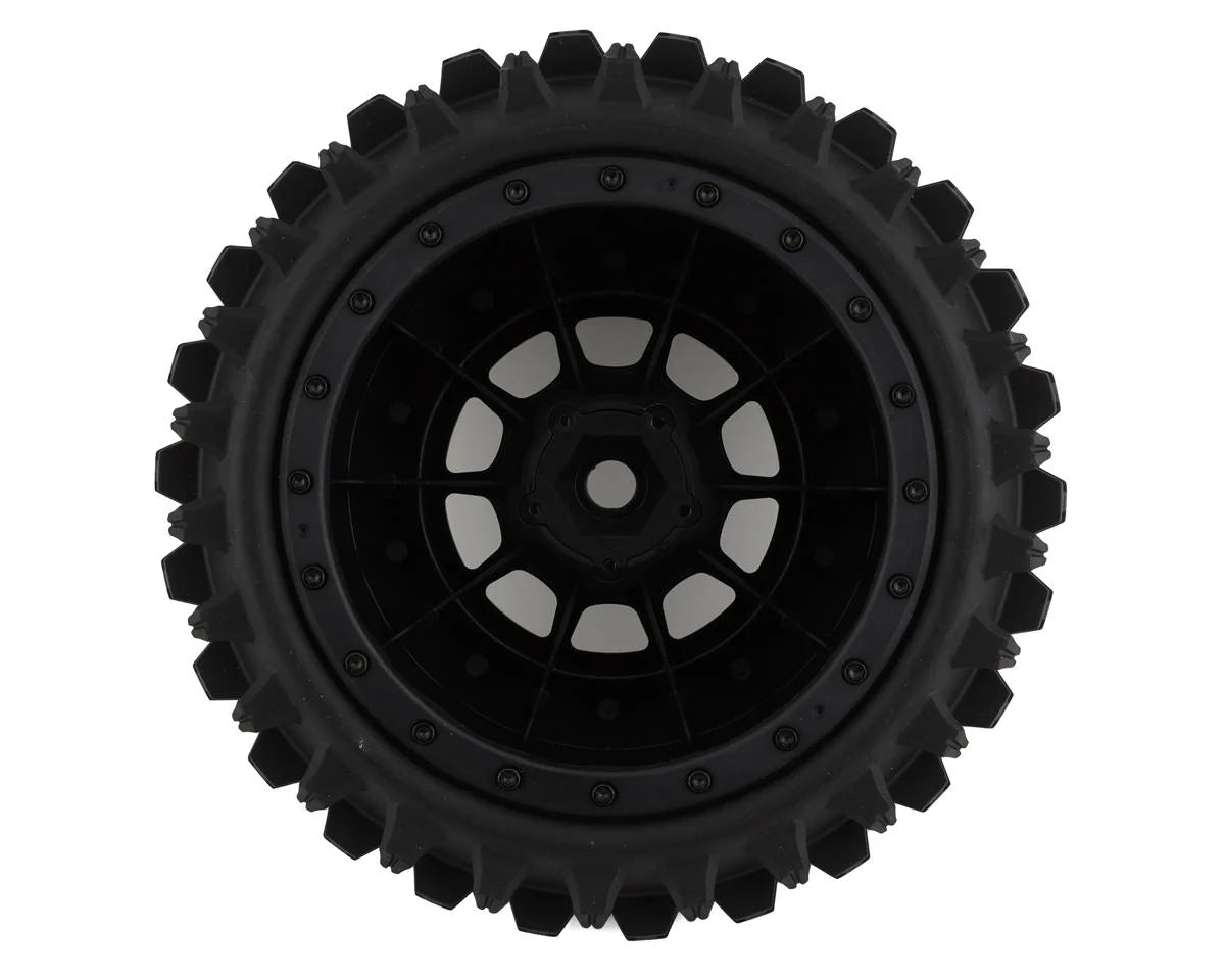 JConcepts Magma Pre-Mounted Monster Truck Tires w/Hazard Wheel (Black) (2) (Platinum)