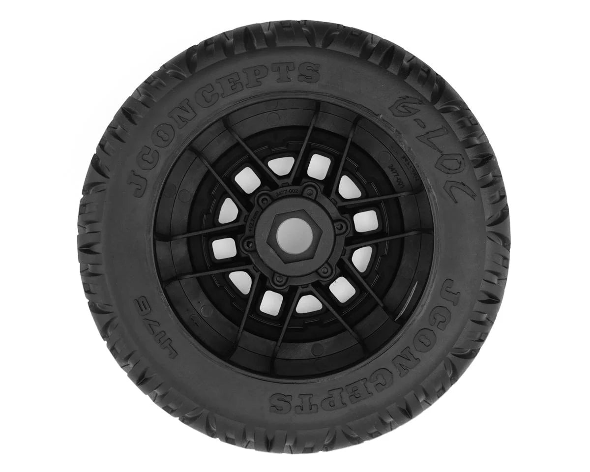 JConcepts G-Locs 2.9" Monster Truck Pre-Mounted Tires (Platinum) (Black) (2) (Kraton 4S/Maxx) w/17mm Hex
