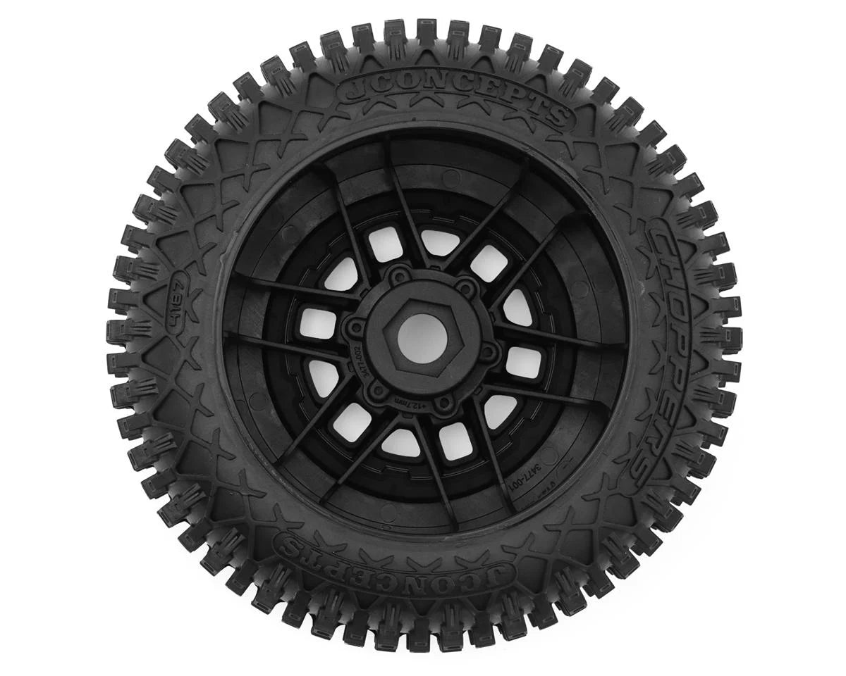 JConcepts Choppers 2.9" Monster Truck Pre-Mounted Tires (Platinum) (Black) (2) (Kraton® 4S/Maxx®) w/17mm Hex