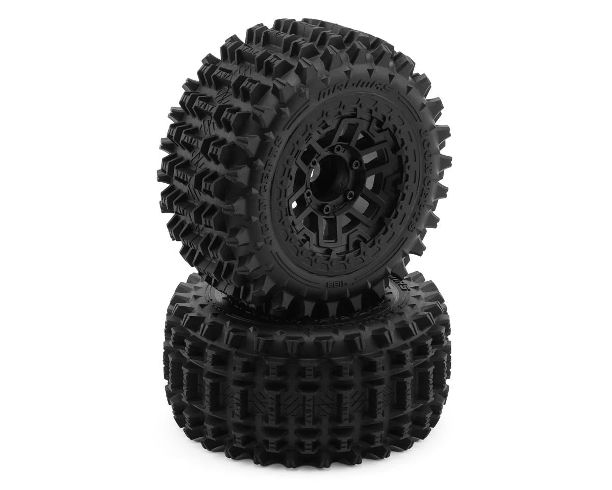 JConcepts Magma 2.9" Monster Truck Pre-Mounted Tires (Platinum) (Black) (2) (Kraton® 4S/Maxx®) w/17mm Hex