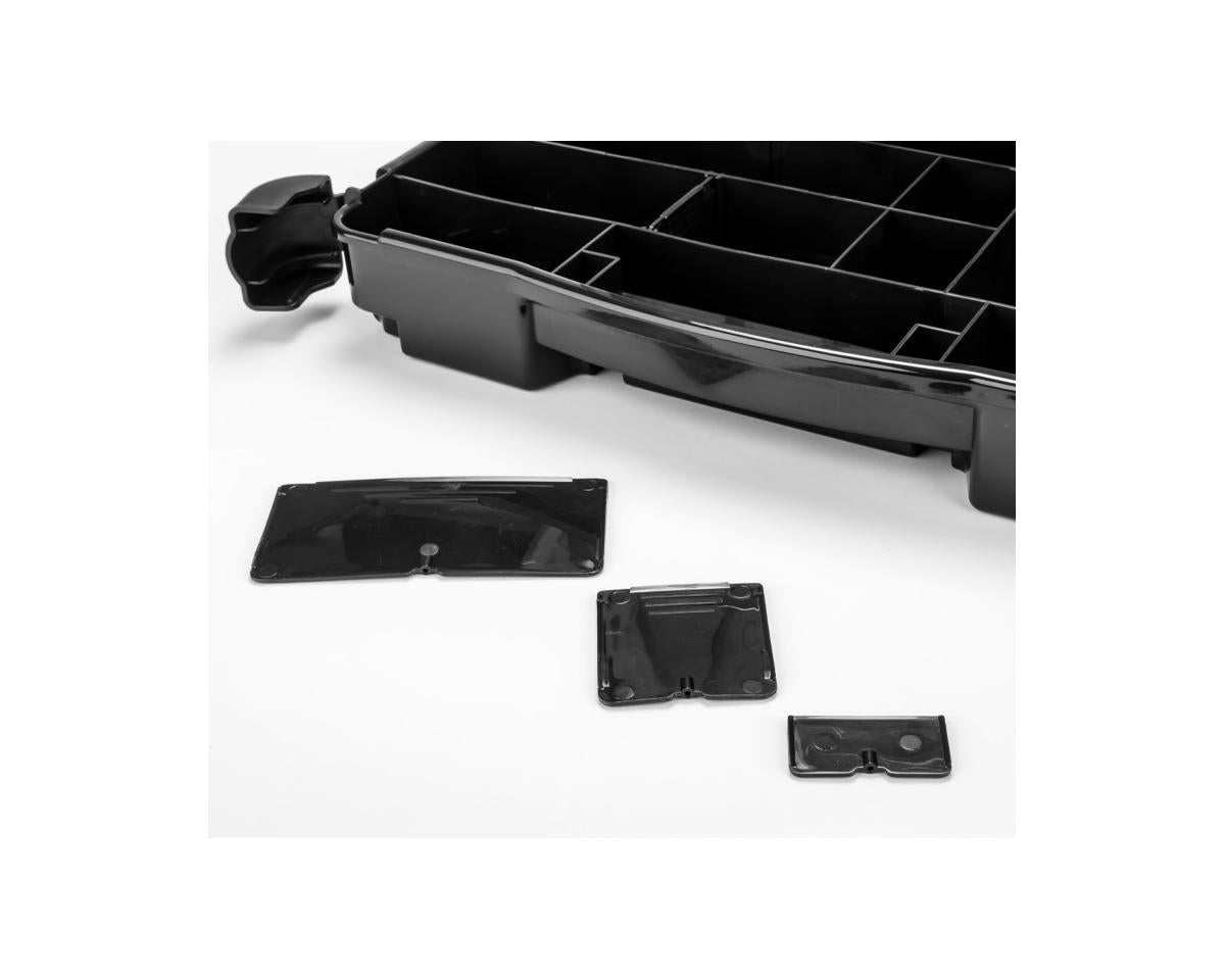 JConcepts Tool Box w/Upper Storage (Black/Smoke Grey) (14.5"x11"x2.375")