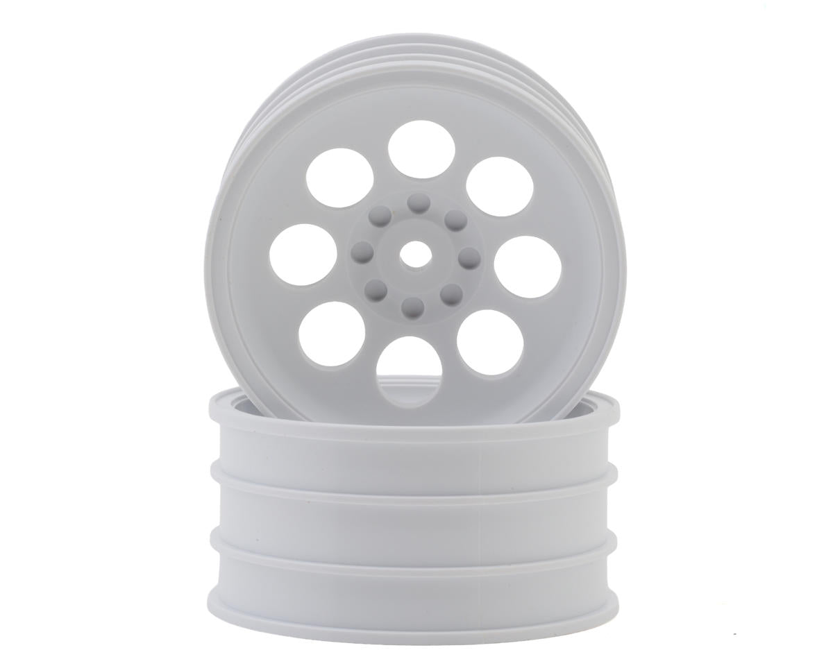 Kyosho Turbo Optima Mid SP 50mm Front 8-Hole Wheels (White) (2)