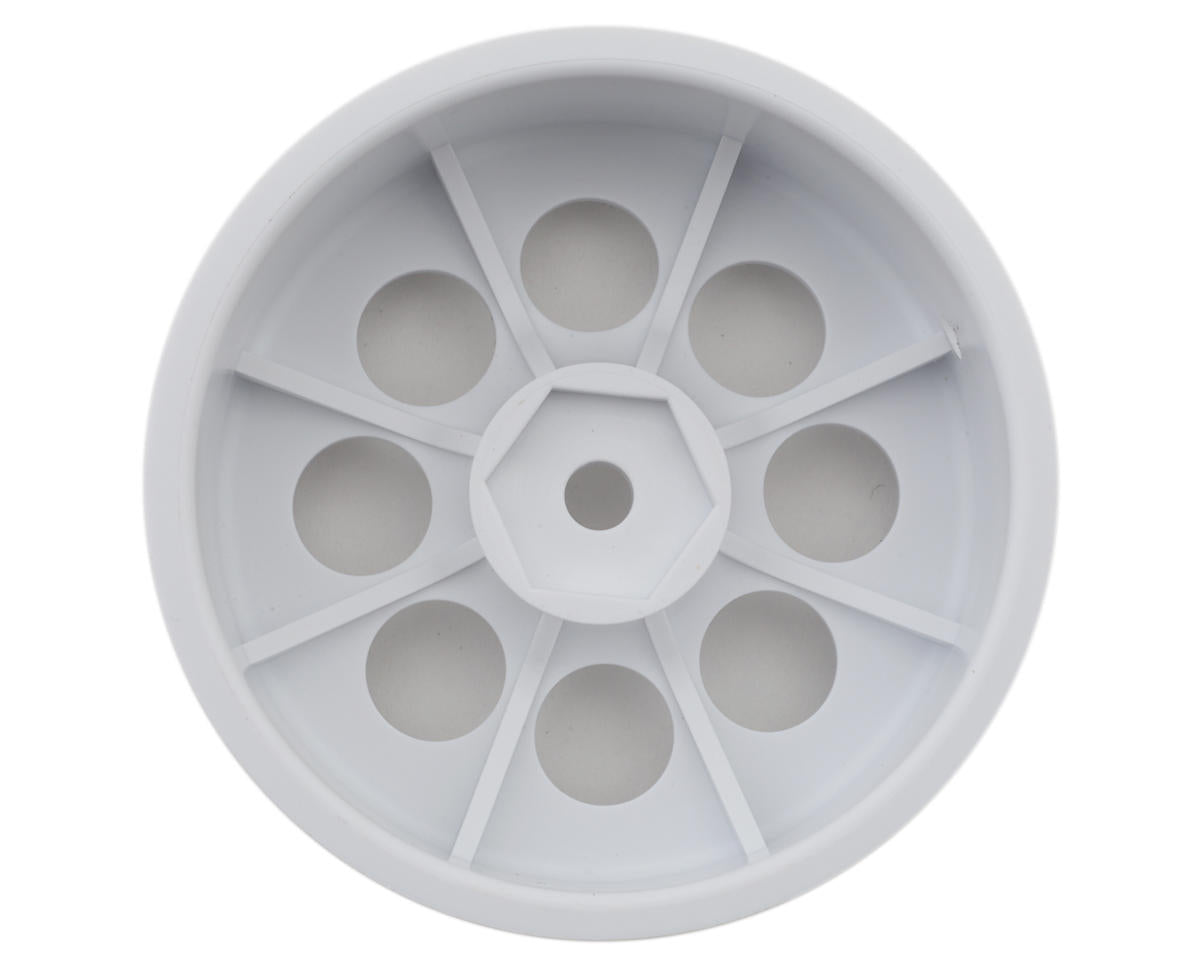 Kyosho Turbo Optima Mid SP 50mm Front 8-Hole Wheels (White) (2)