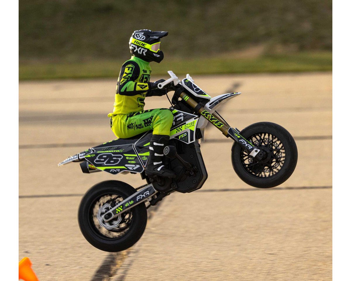 Losi Promoto-SM FXR Supermoto RTR 1/4 Brushless Motorcycle (White/FRX) w/2.4GHz Radio, Battery & Charger