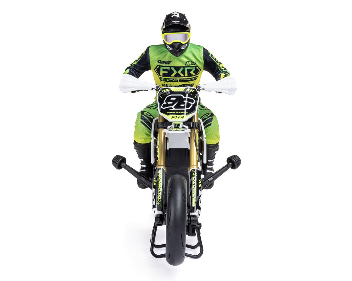 Losi Promoto-SM FXR Supermoto RTR 1/4 Brushless Motorcycle (White/FRX) w/2.4GHz Radio, Battery & Charger