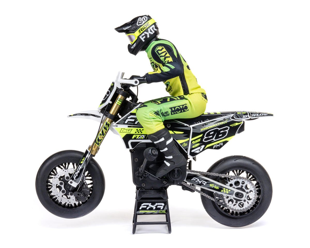 Losi Promoto-SM FXR Supermoto RTR 1/4 Brushless Motorcycle (White/FRX) w/2.4GHz Radio, Battery & Charger