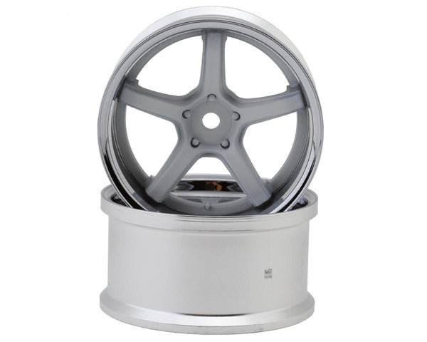 LAB Work Emotion T5R 1/10 2-Piece Concave Drift Wheels (White) (2) (6mm Offset) w/12mm Hex