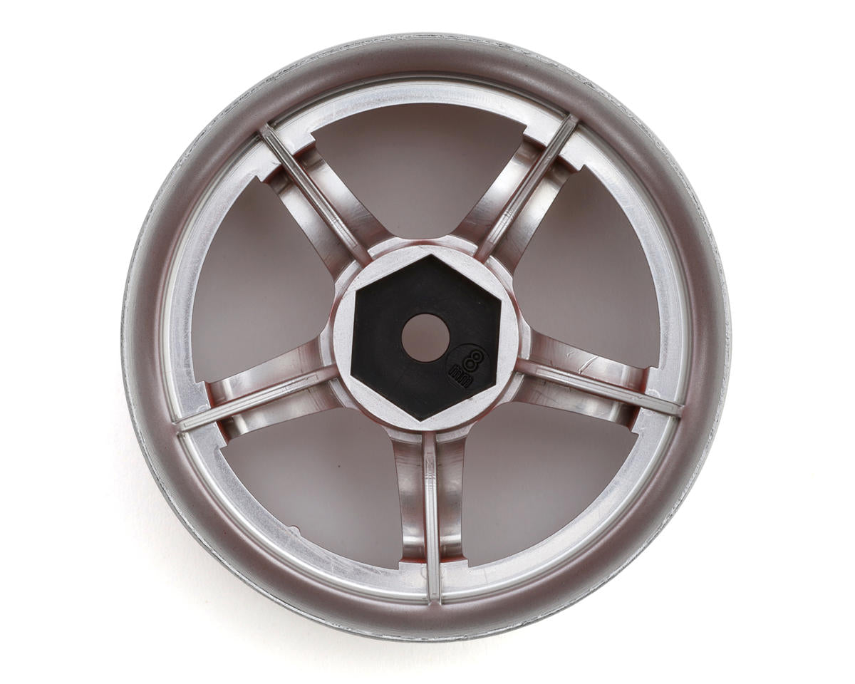 LAB Work Emotion T5R 1/10 2-Piece Concave Drift Wheels (Candy Red) (2) (8mm Offset) w/12mm Hex