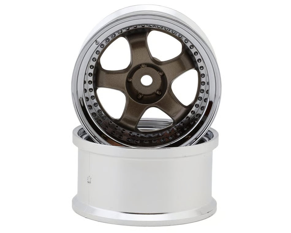 LAB Work Meister S1 1/10 3-Piece Drift Wheels (Bronze/Metallic)(2) w/12mm Hex