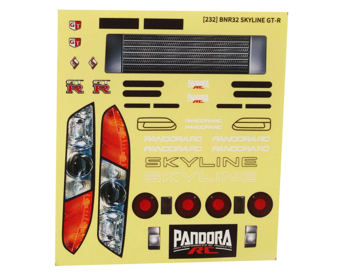 Pandora RC 1/10 Nissan Skyline BNR32 GT-R Drift Body Set (Clear) (255-257mm)
