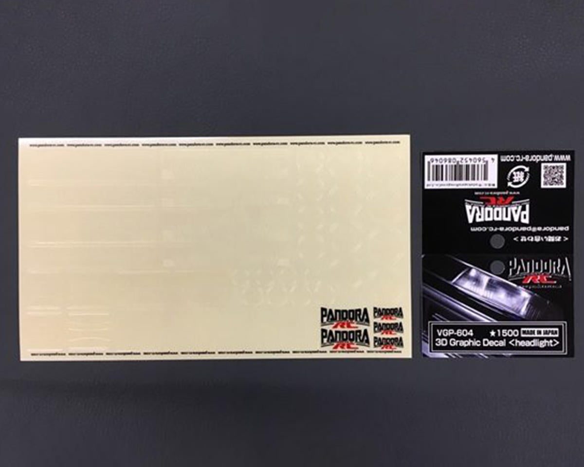 Pandora RC 1/10 Scale 3D Graphic Headlight Decal Sheet (Miniature Scale Drift Accessory)