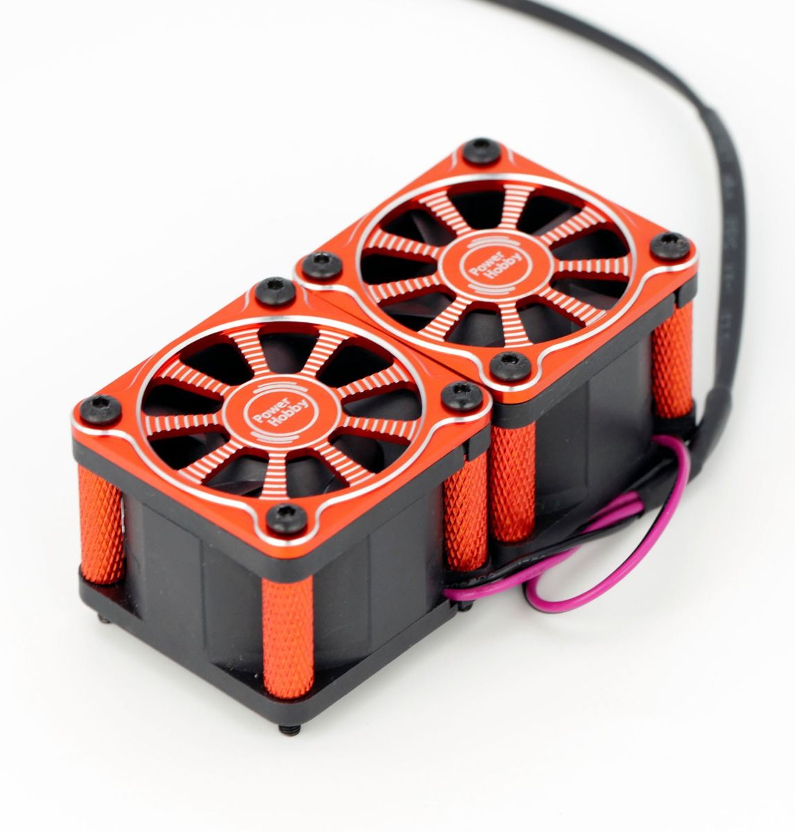 HIGH POWER FAN UNIT & BATTERY×２ セット Power Hobby Twister Twin Dual 40mm Cooling Fan Kit (Assorted Colors)