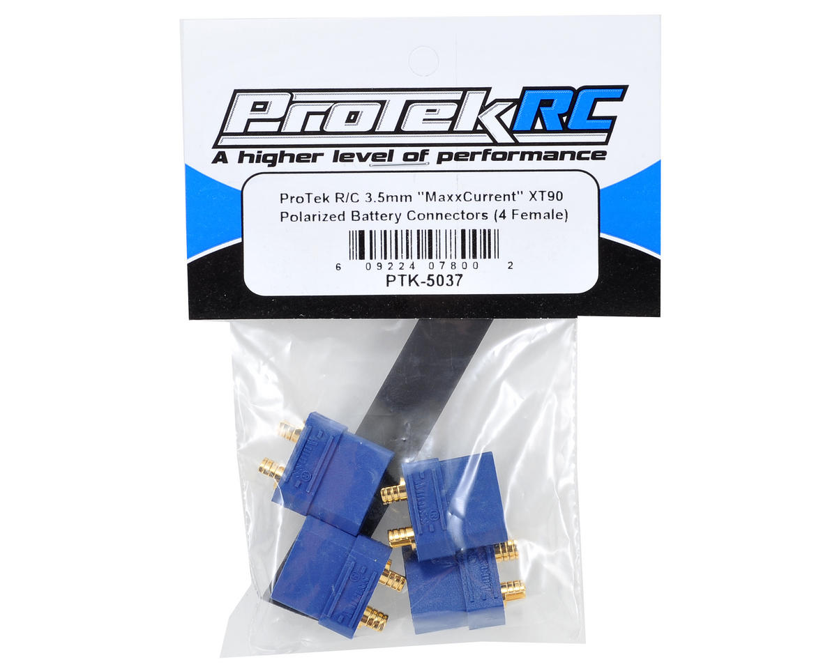 Conectores de batería polarizados ProTek RC 4.5mm "TruCurrent" XT90 (4 hembra)