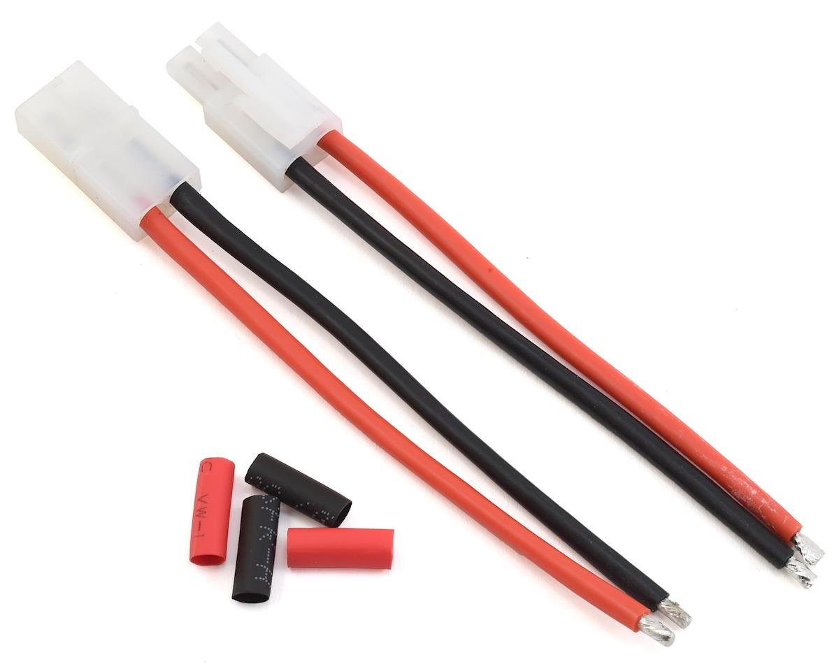 ProTek RC 4" Pigtail Connector Set w/Shrink Tube (1 Female & 1 Male Tamiya) (14awg)