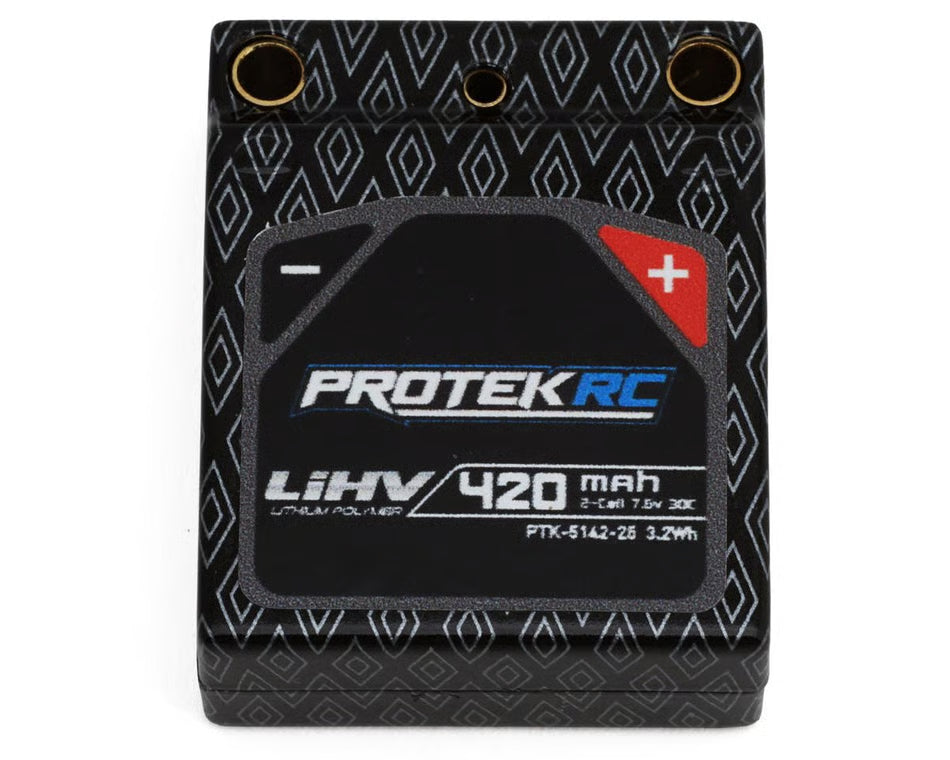 ProTek RC 2S 30C HV Hardcase LiPo Battery for Losi® Micro-B (7.6V/420mAh) w/Charge Lead & 3.5mm Bullets