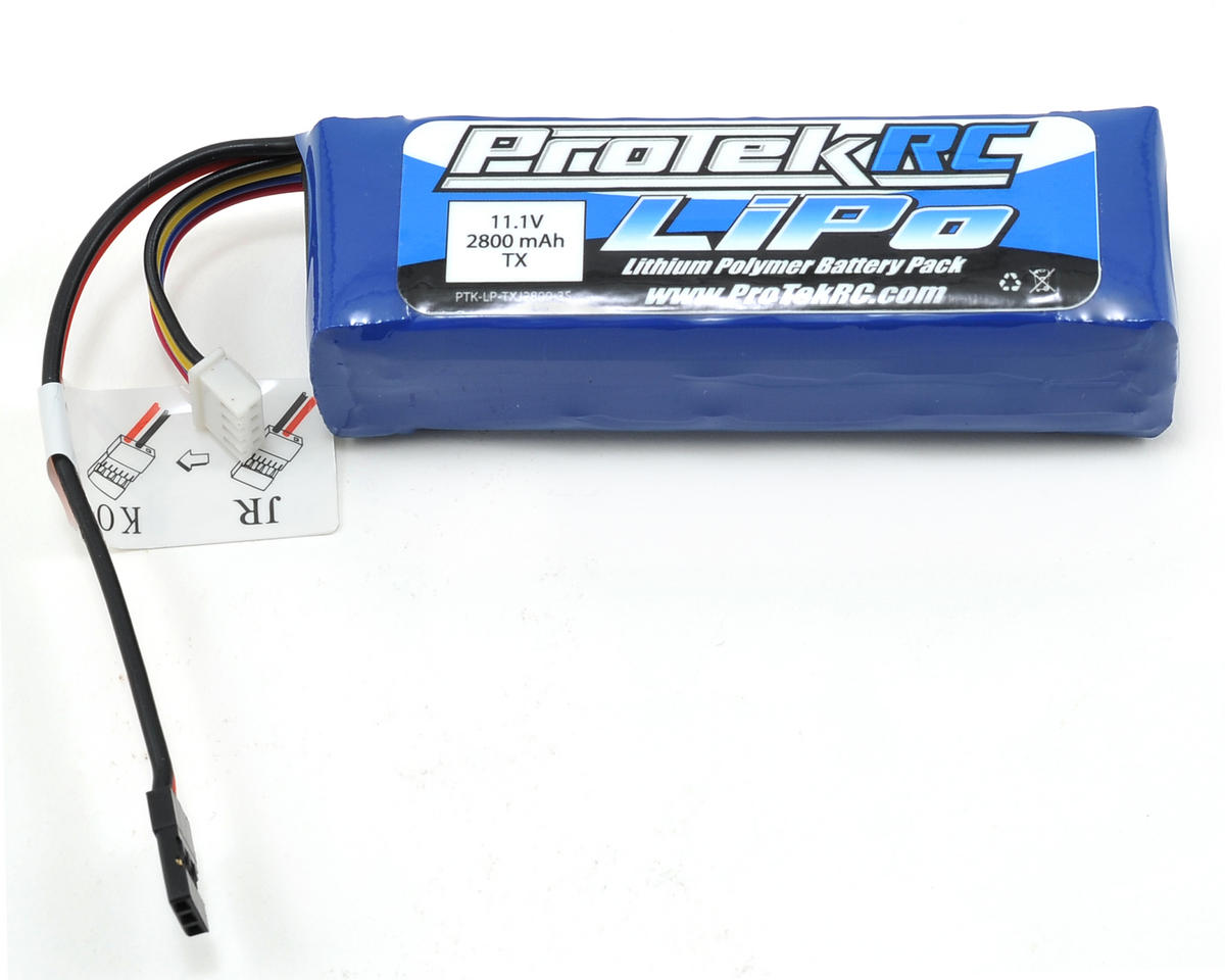 ProTek RC 3S 11.1v 2800mAh LiPo Transmitter Battery (Futaba/JR/Spektrum/KO)