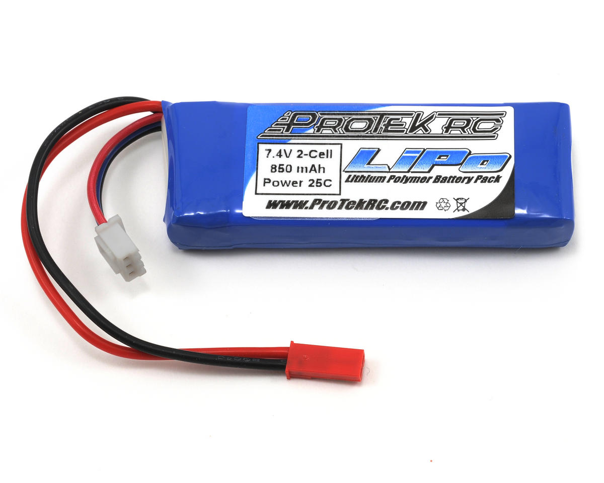 ProTek RC 2S 7.4V 850mAh "Supreme Power" LiPo 25C Battery w/JST Connector