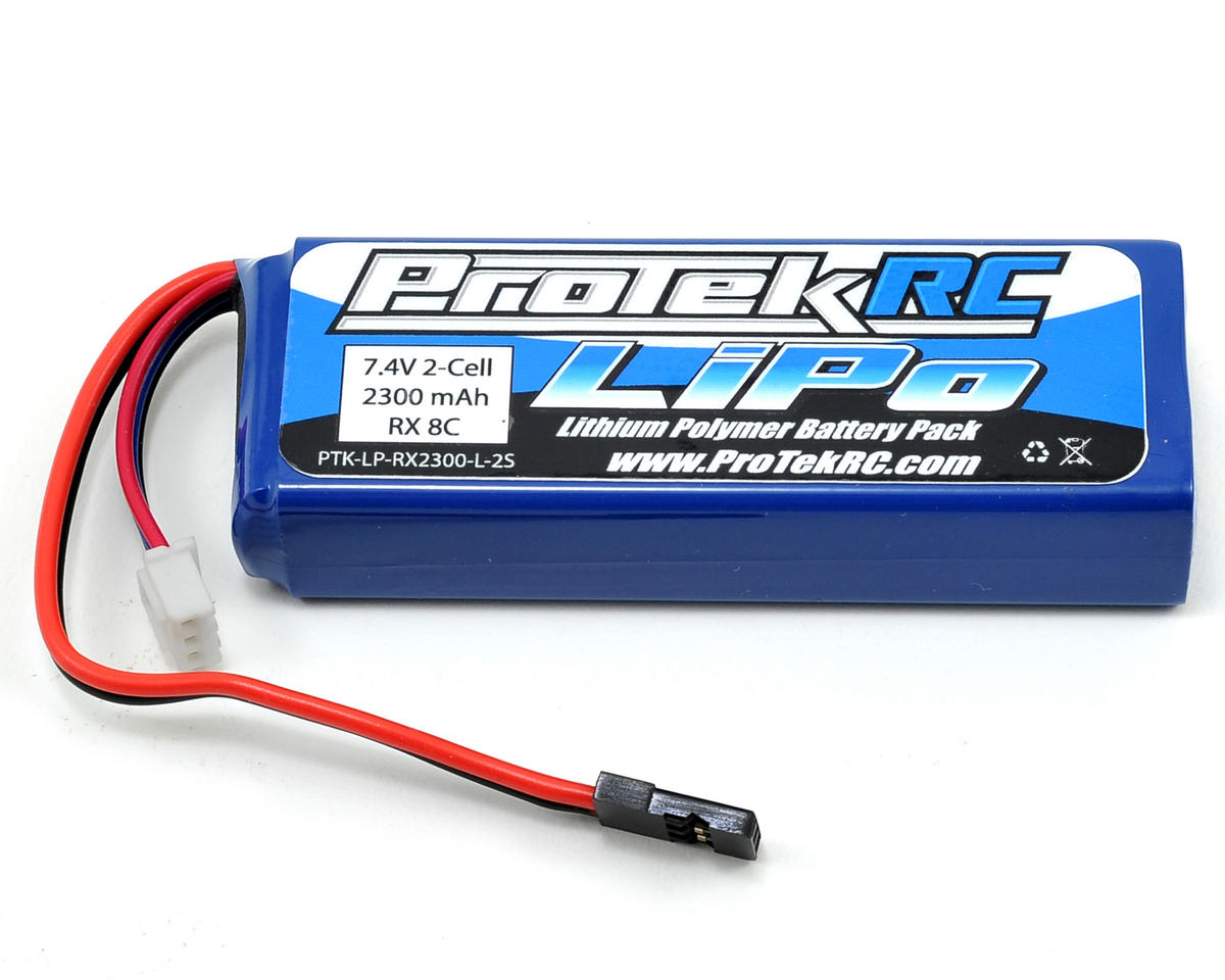 ProTek RC 7.4V 2300mAh 2S LiPo Mugen & AE Receiver Battery Pack (w/Balancer Plug)