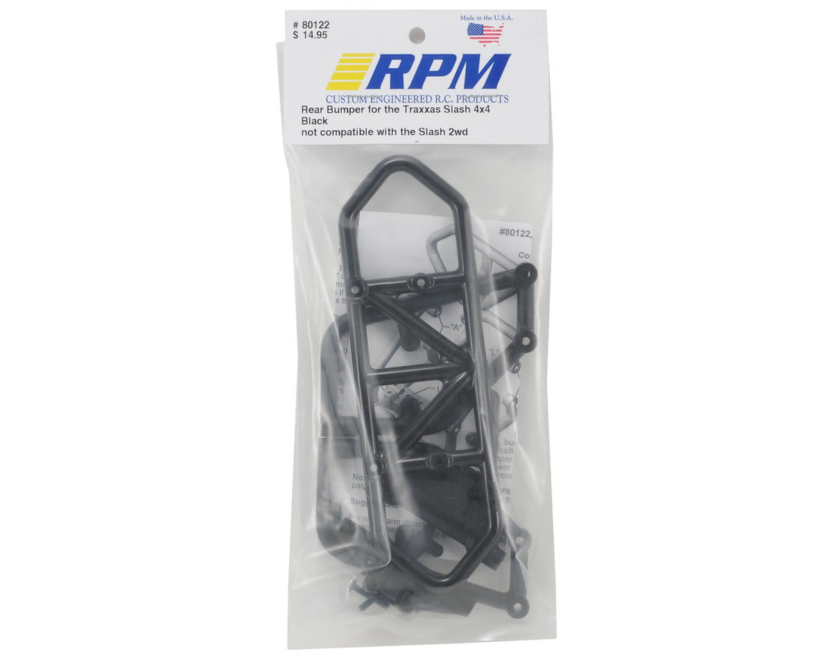 RPM Rear Bumper (Black) (Slash 4x4)