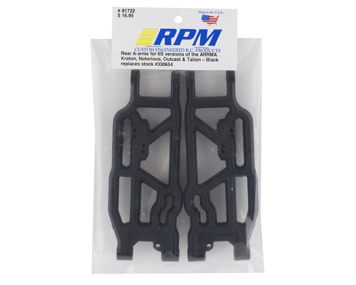 RPM Arrma Kraton 6S V5 Rear Suspension Arm Set (Black)