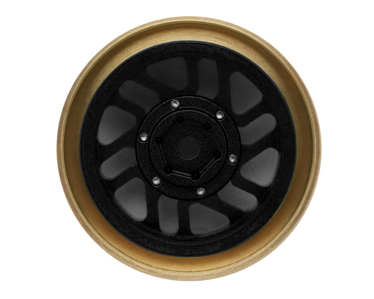 Samix Aluminum/Brass 1.0" Beadlock Wheel Set for Traxxas® TRX-4M™ w/7mm Hex (Silver) (4) (35g) (Adj. Offset)
