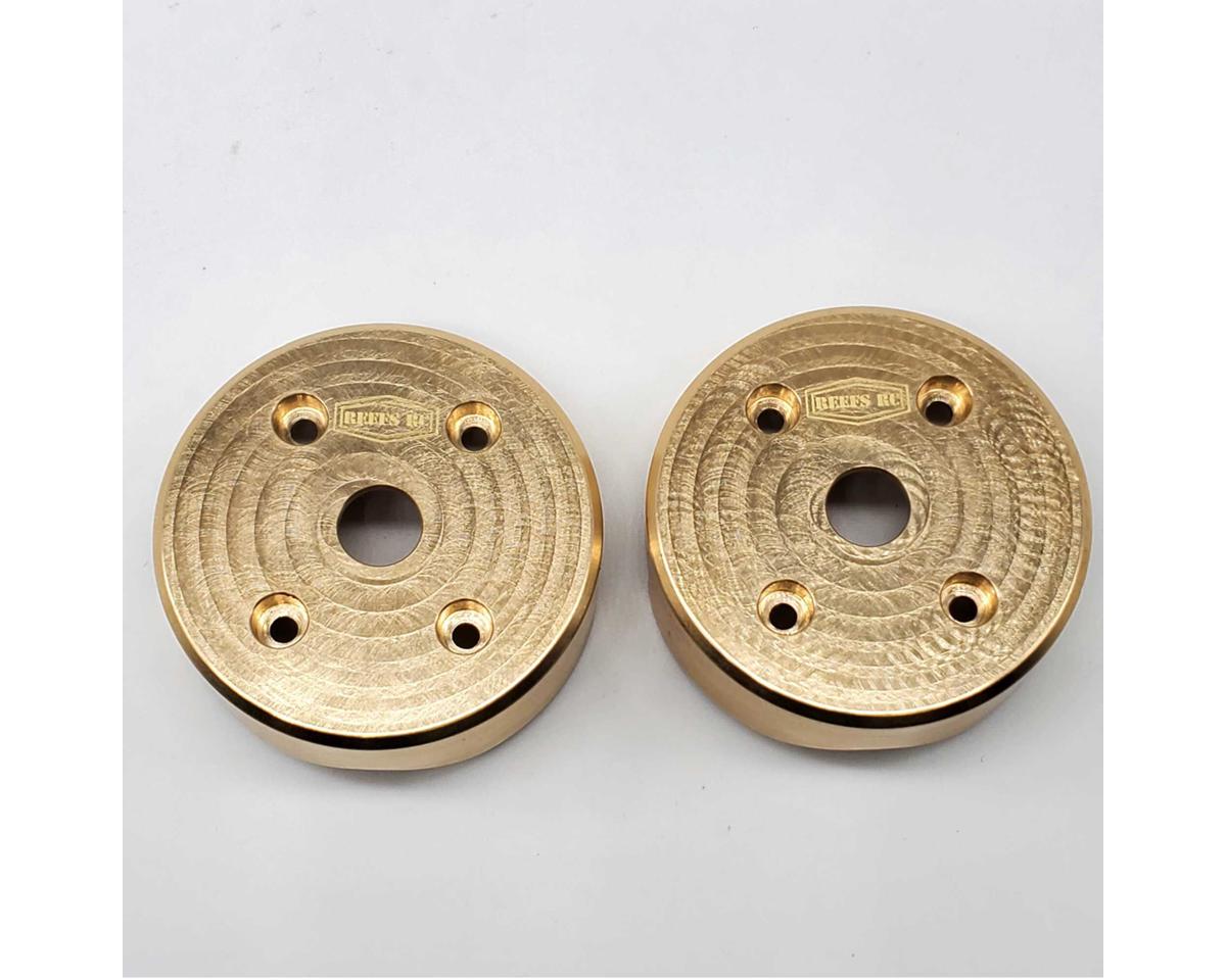Reefs RC Axial SCX10 Pro Brass Outer Portal Covers (Gold) (2) (89g)