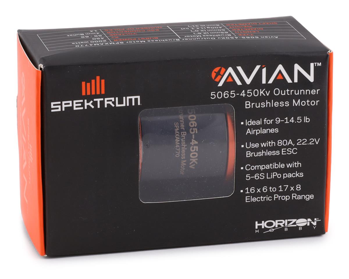 Spektrum RC Avian 5065 450Kv Outrunner Brushless Motor