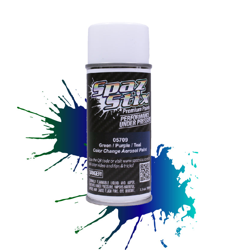 Spaz Stix Multi-Color Change Spray Paint (Green/Purple/Teal) (3.5oz)
