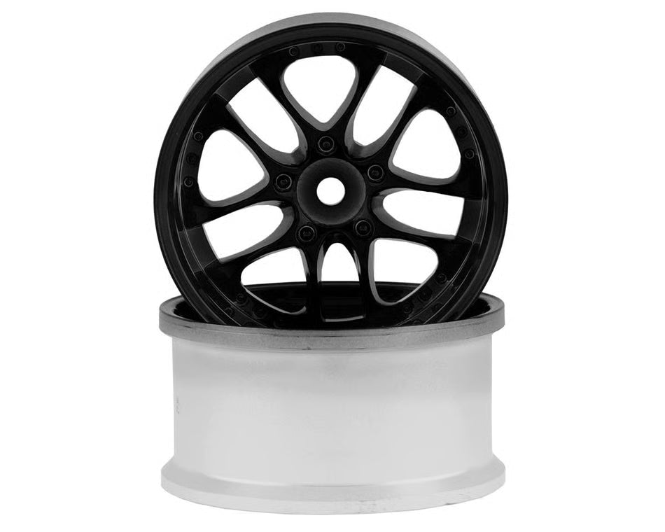 Topline SSR Agle Minerva 5-Split Spoke Drift Wheels (Black) (2) (6mm Offset) w/12mm Hex