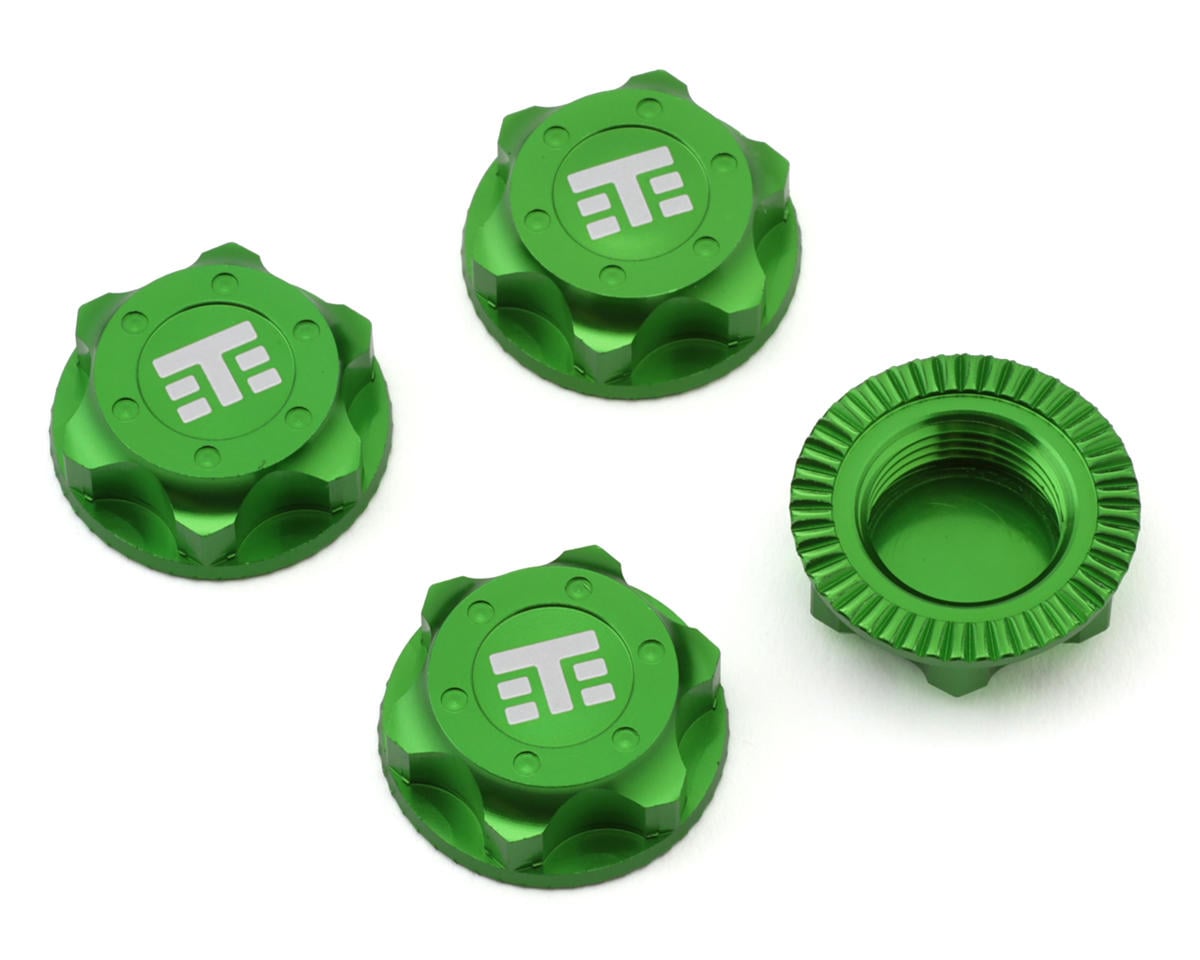 Tekno RC 17mm Aluminum "T Logo" Covered Serrated Wheel Nut  (4) (Assorted Colors)