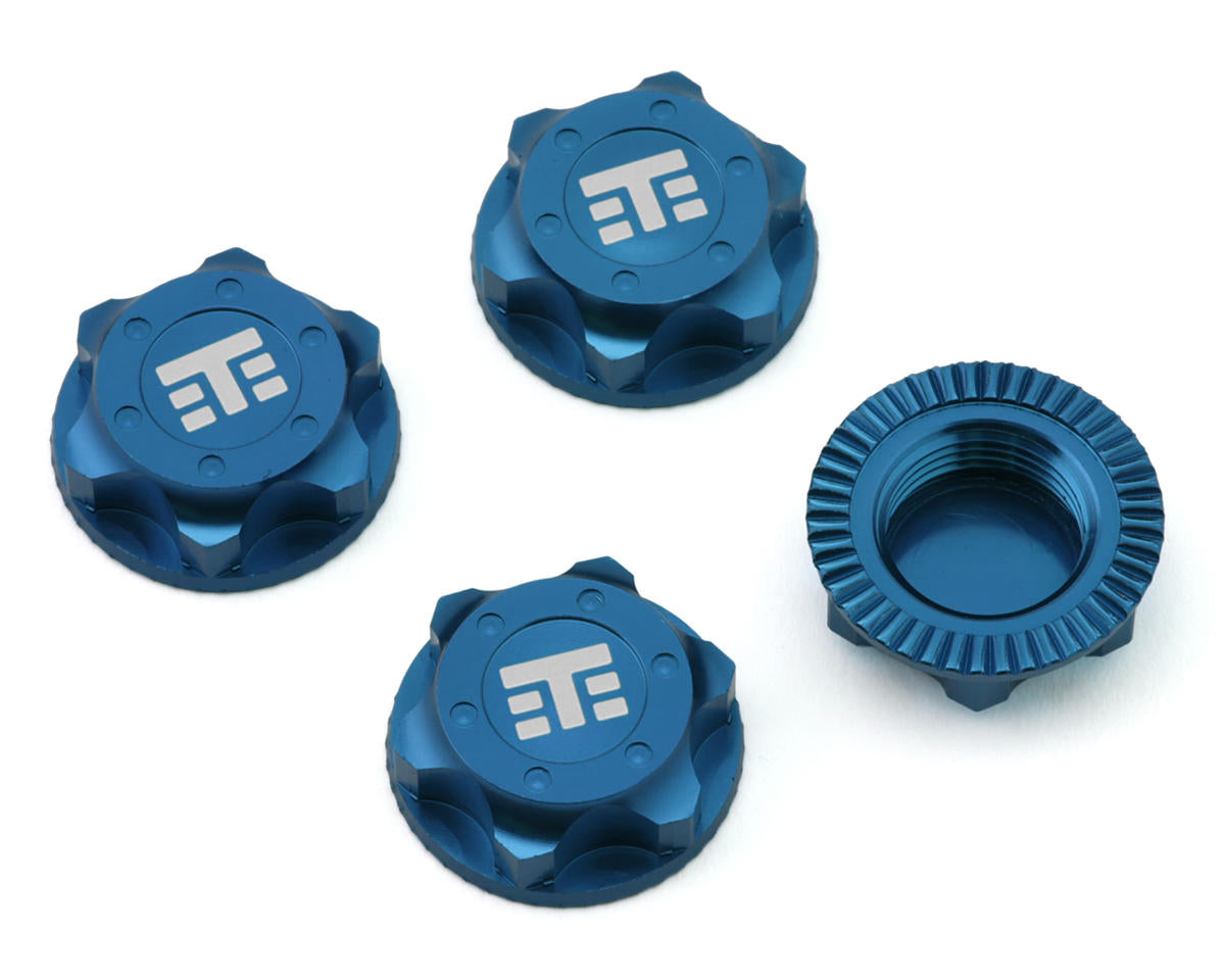 Tekno RC 17mm Aluminum "T Logo" Covered Serrated Wheel Nut  (4) (Assorted Colors)