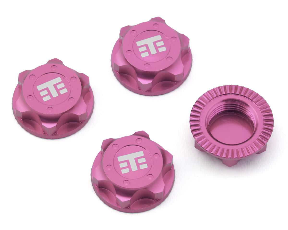 Tekno RC 17mm Aluminum "T Logo" Covered Serrated Wheel Nut  (4) (Assorted Colors)
