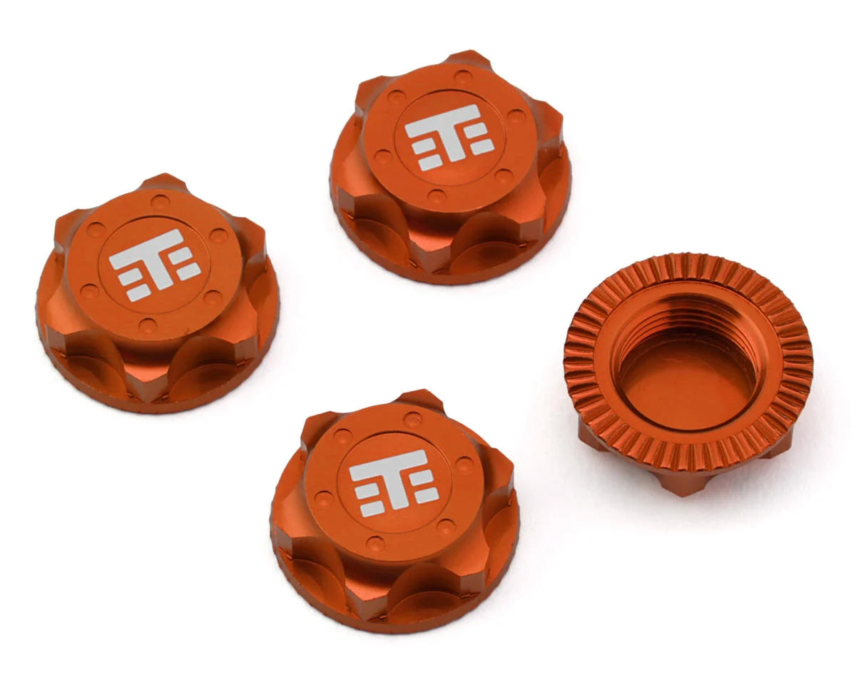Tekno RC 17mm Aluminum "T Logo" Covered Serrated Wheel Nut  (4) (Assorted Colors)