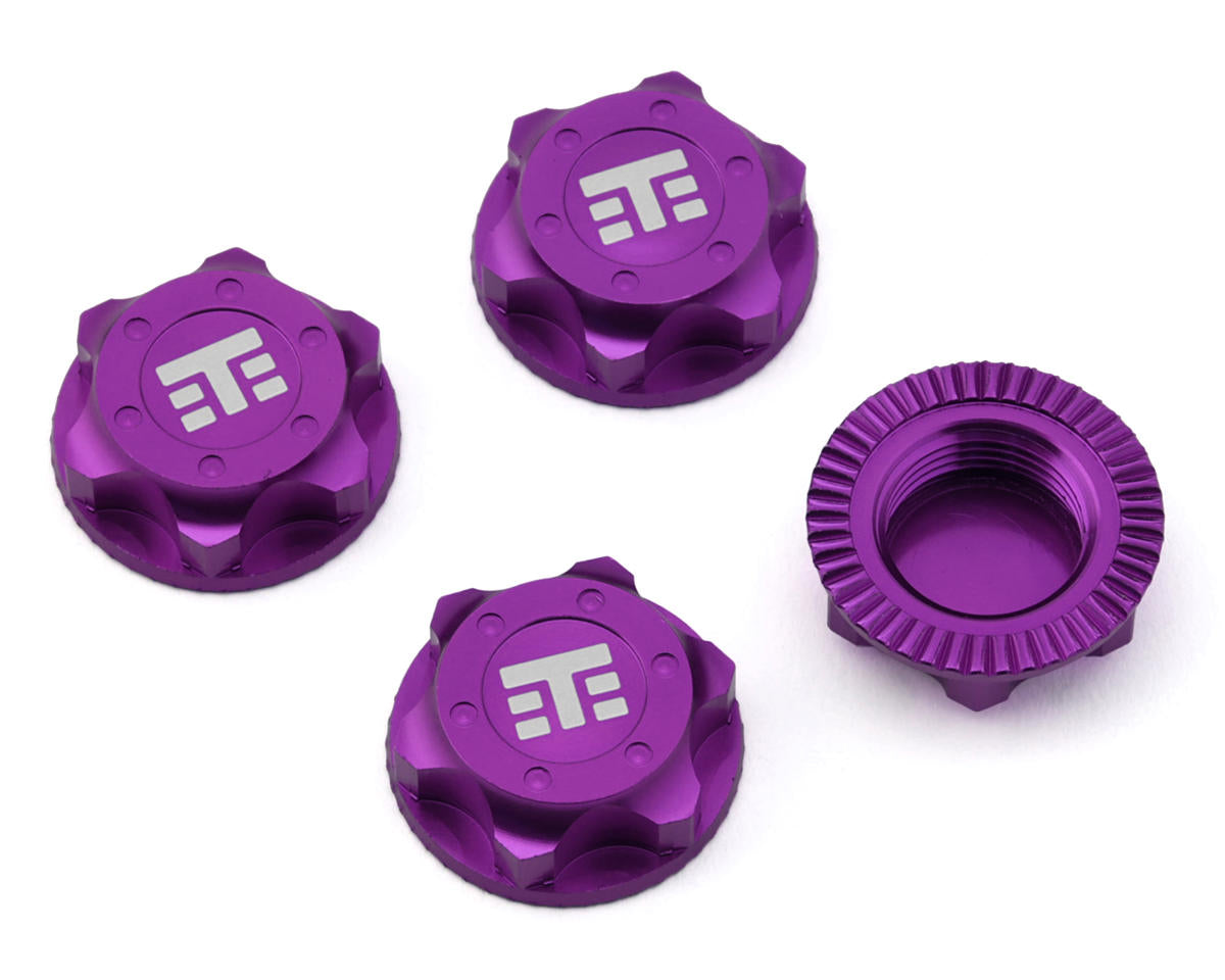 Tekno RC 17mm Aluminum "T Logo" Covered Serrated Wheel Nut  (4) (Assorted Colors)