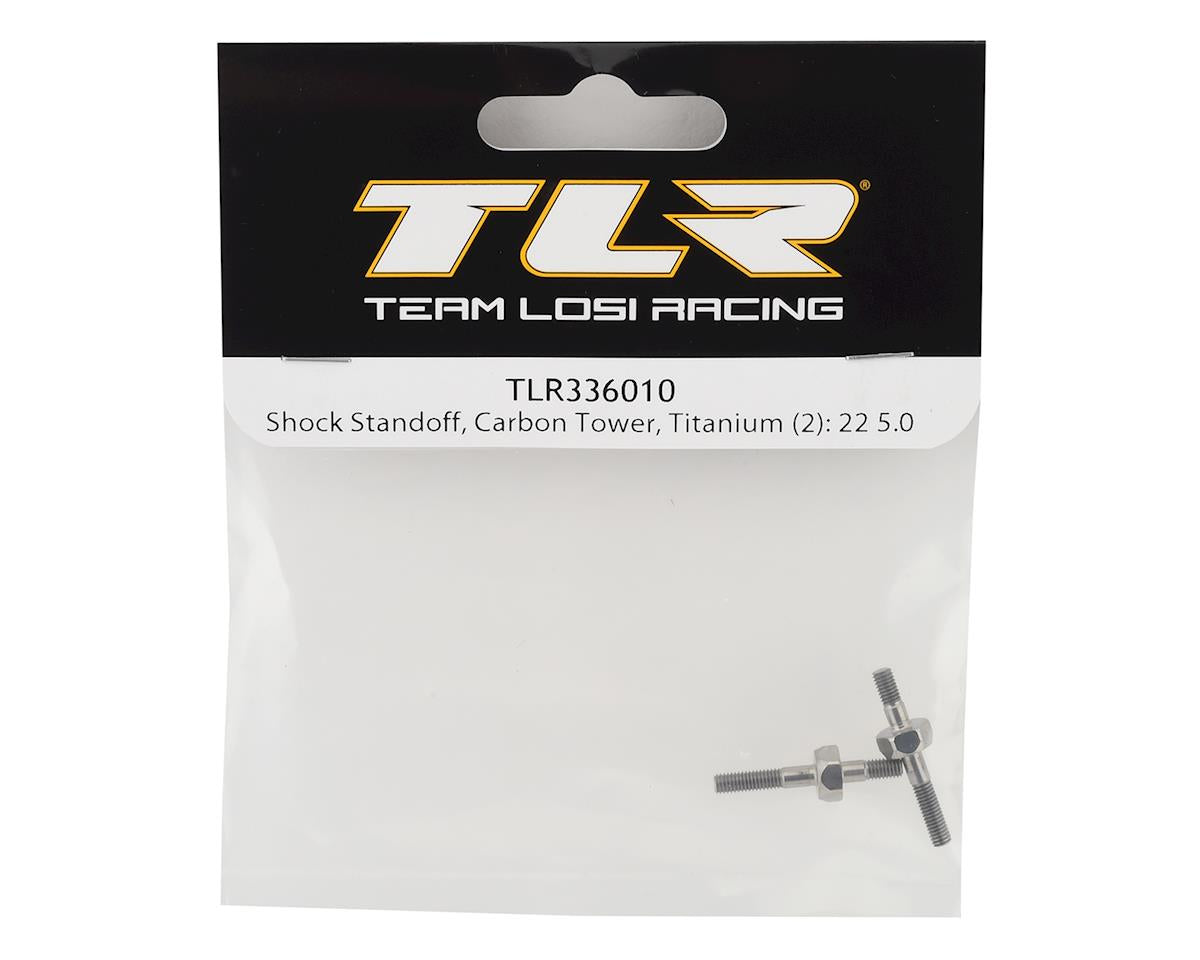 Team Losi Racing 22 5.0 Carbon Tower Titanium Shock Standoff (2)