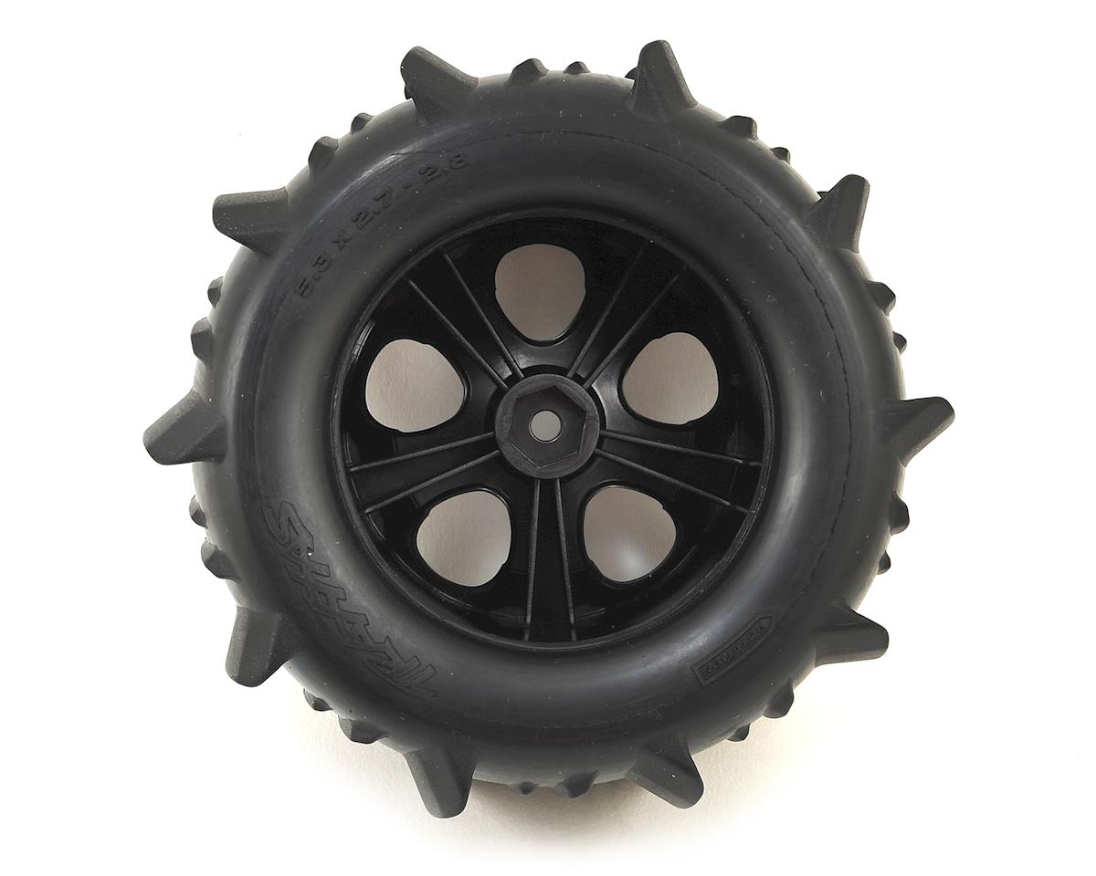 Neumáticos de pala Traxxas de 2,8" premontados con ruedas traseras eléctricas All-Star (2) (cromo negro)