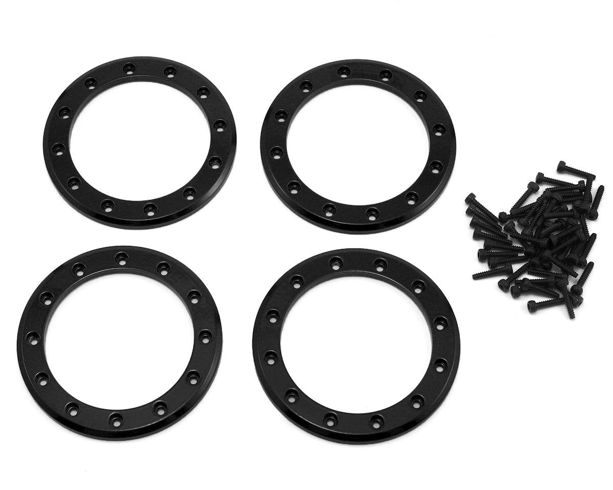 Traxxas 8168T Beadlock rings, black (2.2") (aluminum) (4)/ 2x10 CS (48)