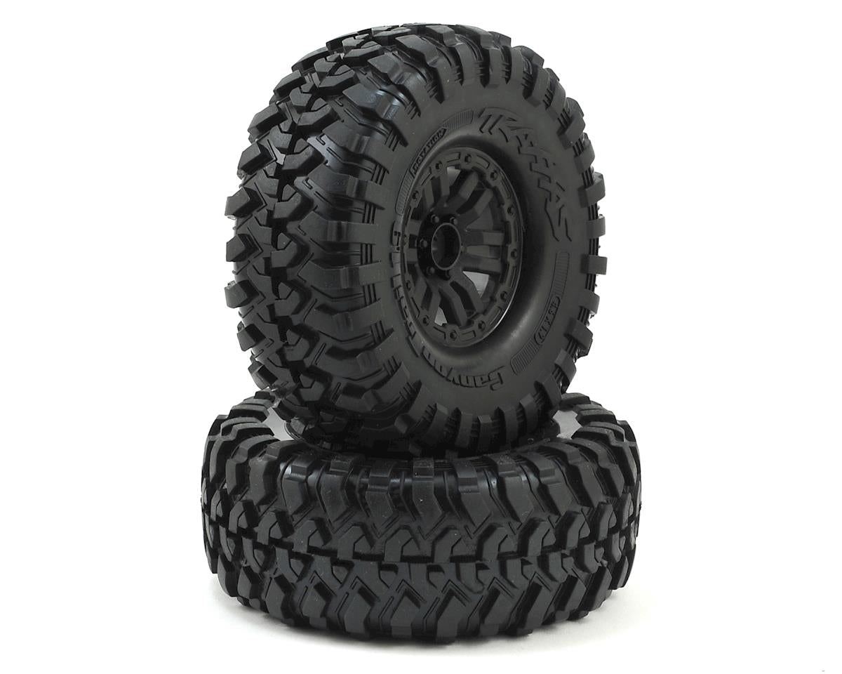 Neumáticos Traxxas TRX-4 Canyon Trail premontados de 1,9" sobre orugas (negro) (2) (S1) con ruedas de radios divididos y hexágono de 12 mm