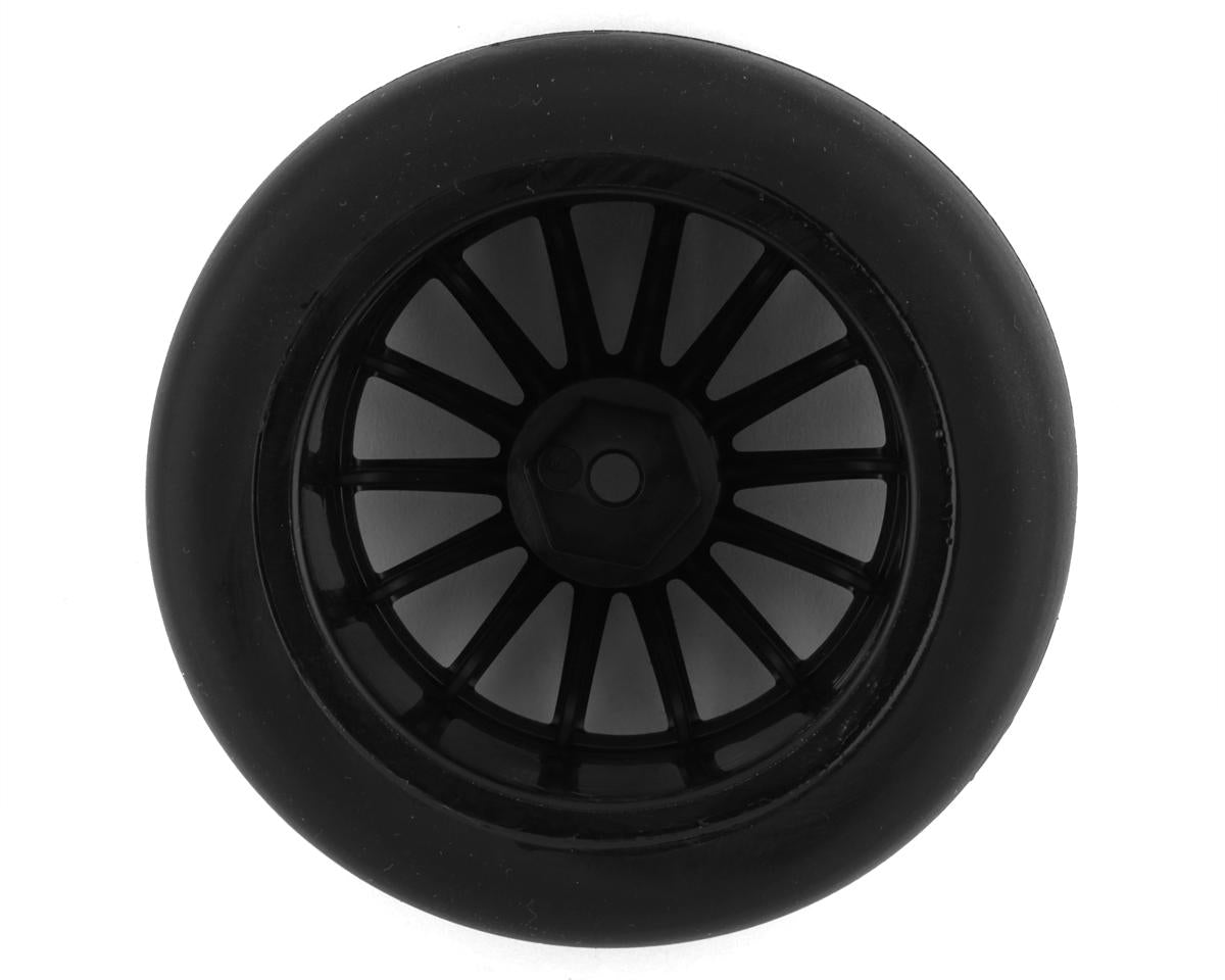 Traxxas Multi Spoke Front Wheel & Tire Black Chrome Slicks