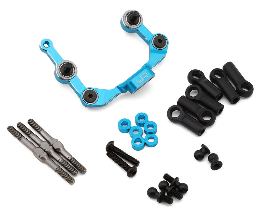 Yeah Racing Tamiya TT-02 SR/SRX Aluminum Long Tie-Rod Steering Set (Blue)