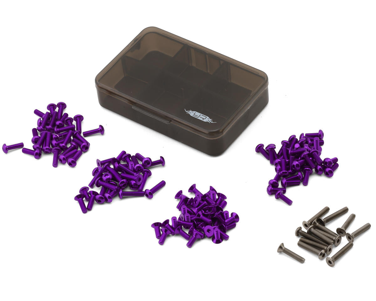 Yeah Racing Reve D RDX Assorted 7075 Aluminum & Titanium Screw Set (Purple) w/Container
