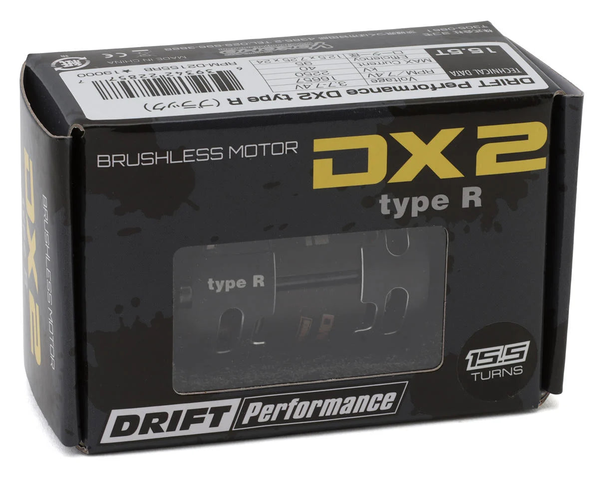 Yokomo Drift Performance DX2 Type-R Sensored Brushless Motor (15.5T) (Black)