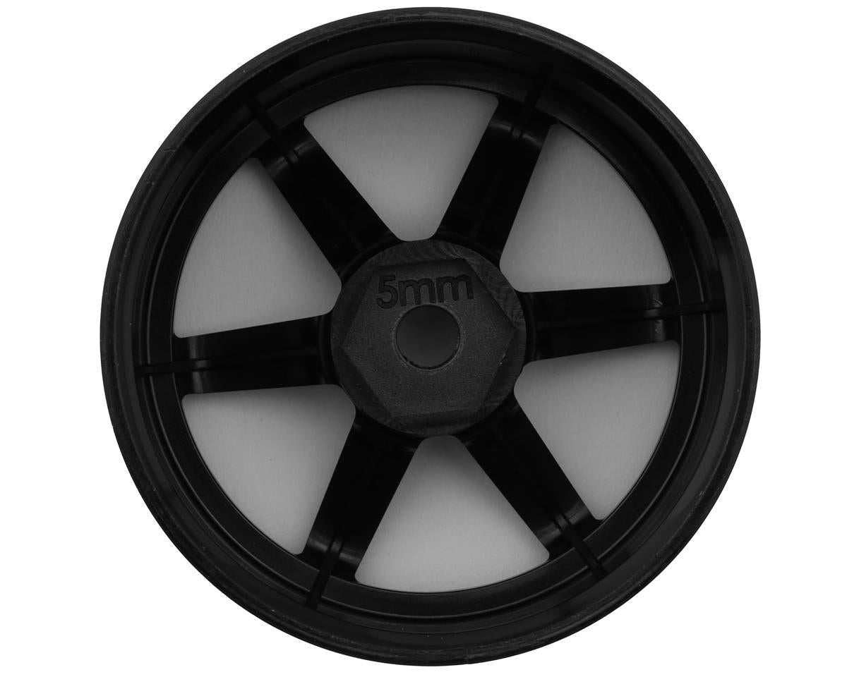 Yokomo 6-Spoke Drift Wheels (Black) (2) (5mm Offset)