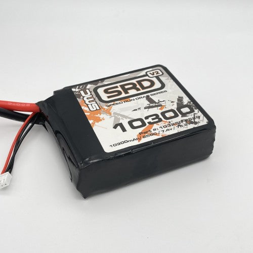 SMC SRD-V2 2S 7.4V 10300mAh 250C Square Softcase Drag Racing LiPo Battery *Archived
