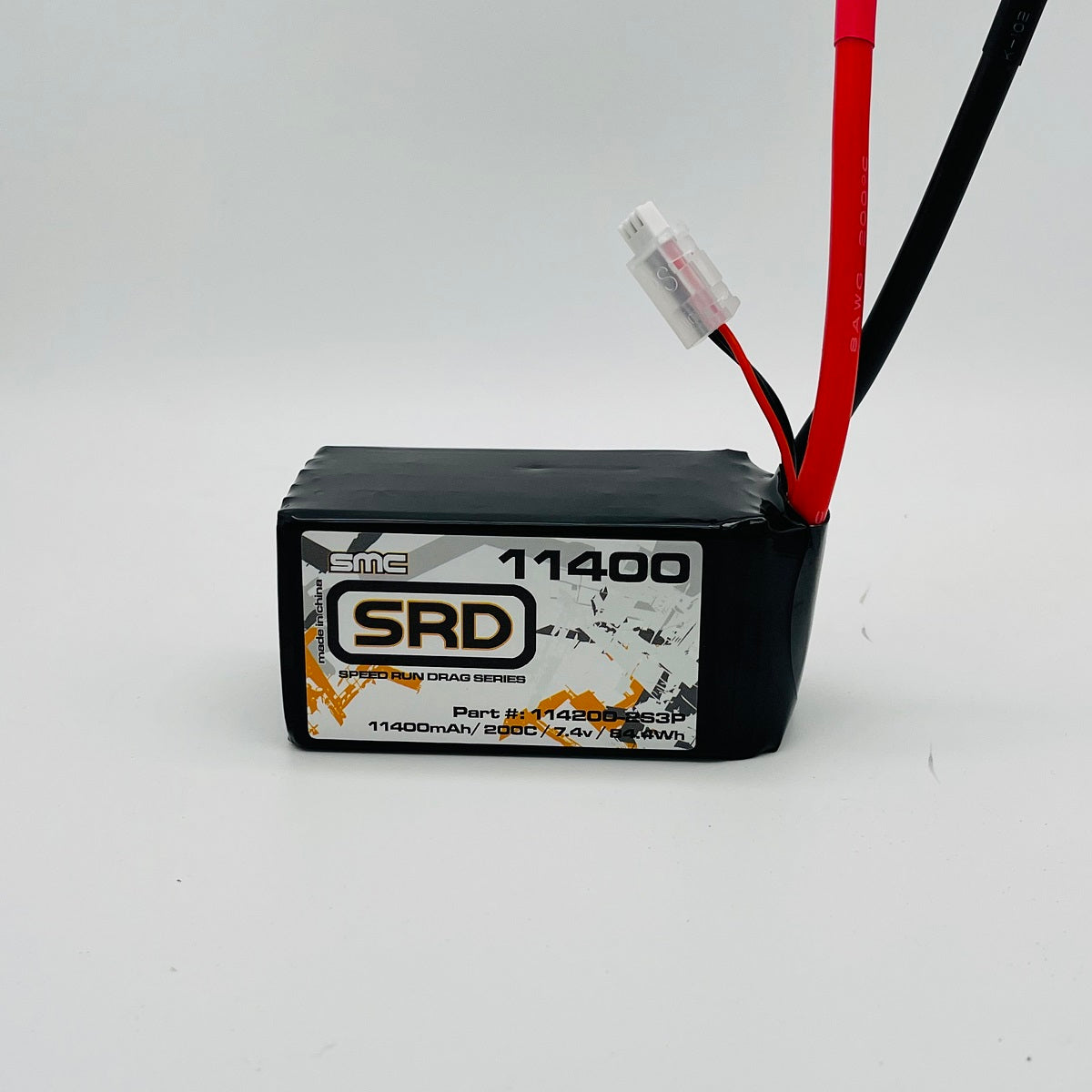 SMC SRD 7.4V-11400mAh-200C Shorty Softcase Drag Racing Pack Sin conector *Discontinuado