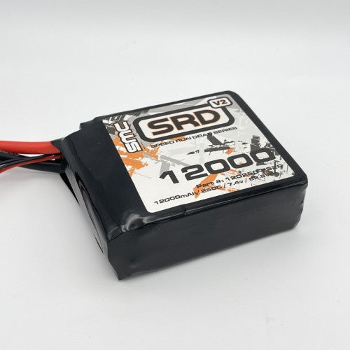 SMC SRD-V2 2S 7.4V 12000mAh-250C Square Softcase Drag Racing Battery *Archived