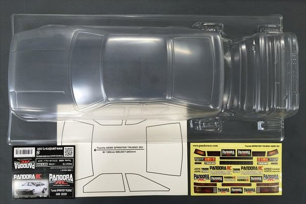 Pandora RC Toyota AE86 Sprinter Trueno 3DR Cuerpo de deriva transparente