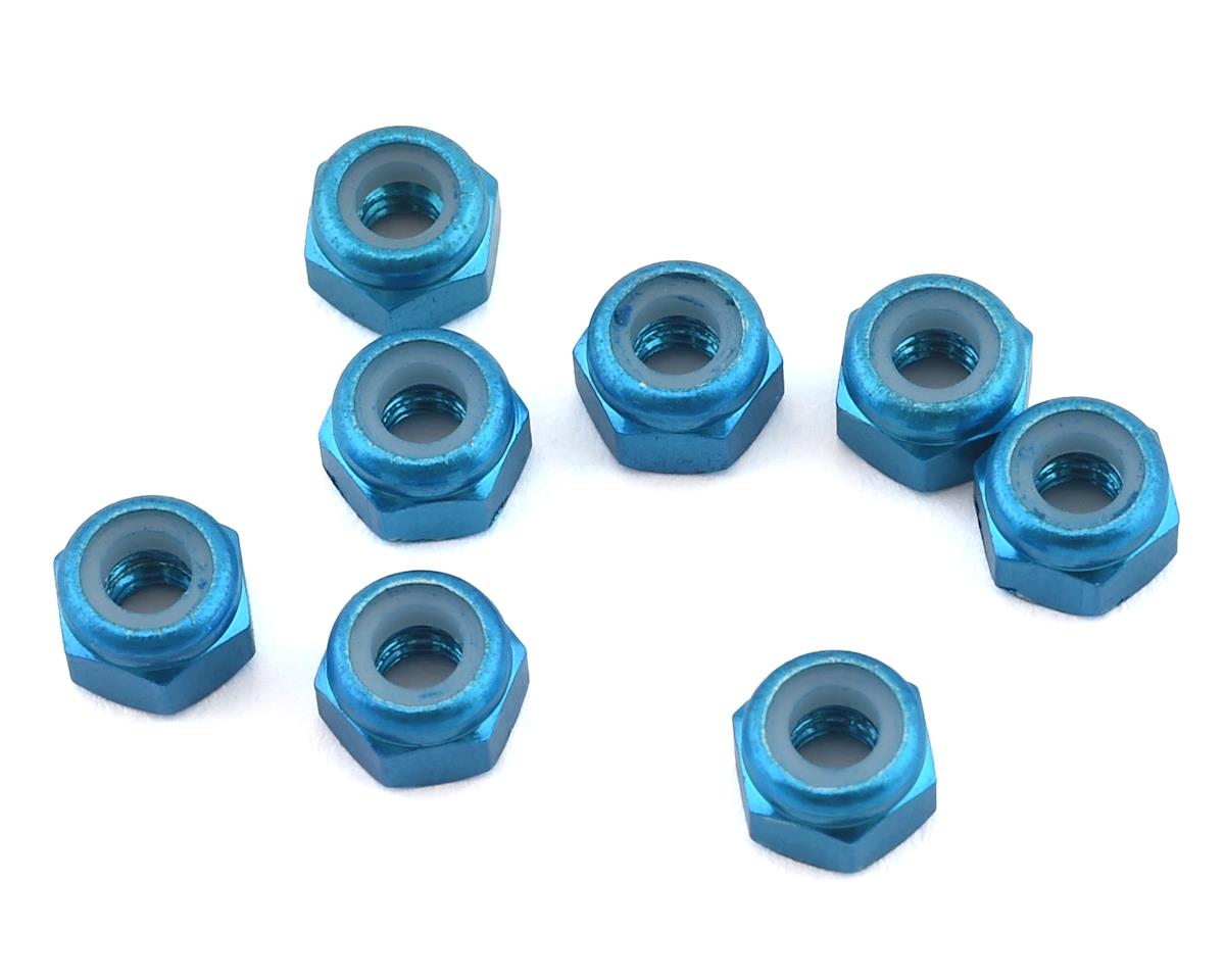 Light Blue 3mm Aluminum Locknuts - 1UP Racing